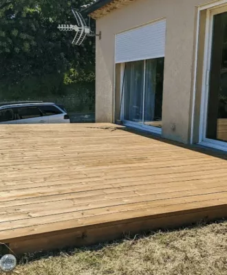 Terrasse réalisée à Saint-Ambrois dans le Gard